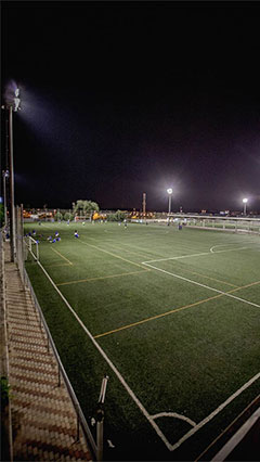 Sports field at Rivas, Spain lit by Philips 