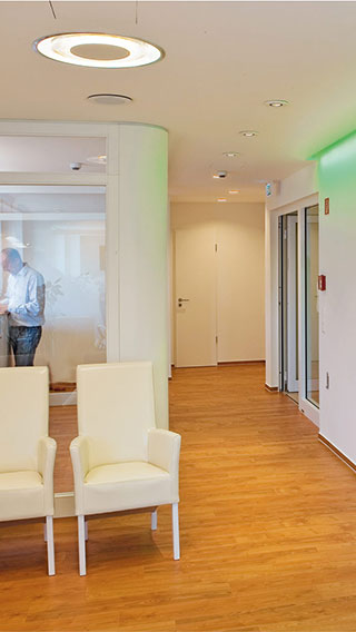 Reception of South Operating Centre illuminated by Philips Lighting